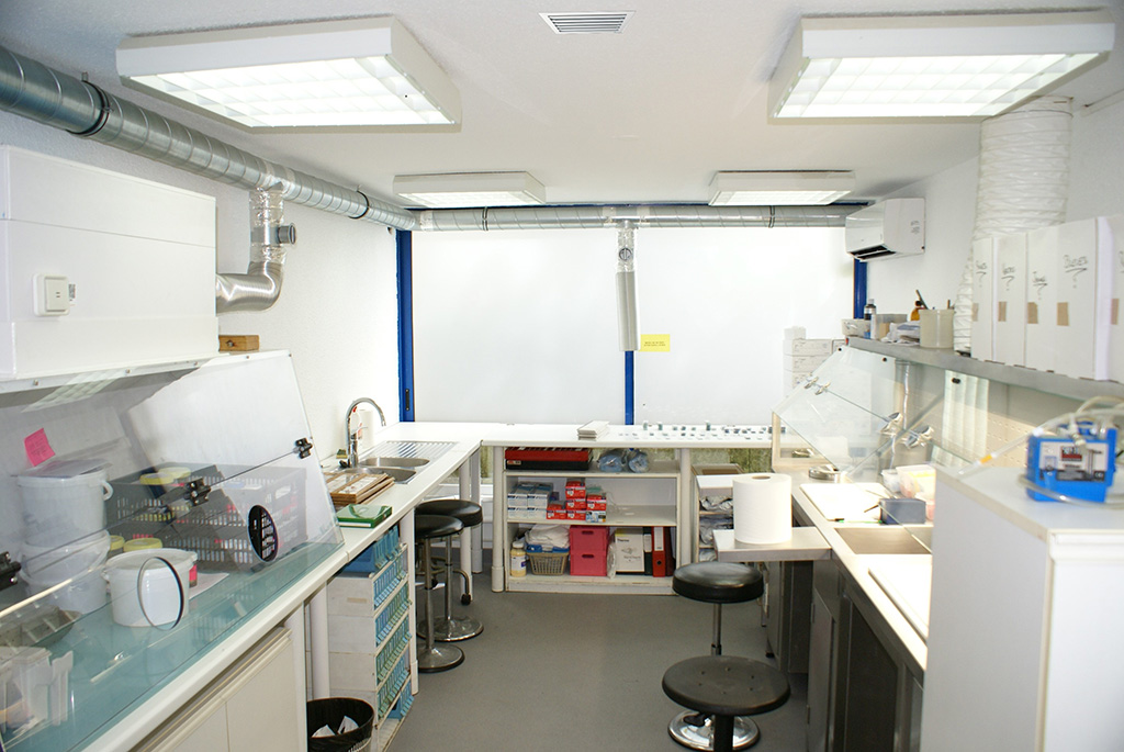 Assainissement de l'air dans les locaux de travail - Les laboratoires - Enceinte ventilée pour réception des pièces et macroscopie sous sorbonne