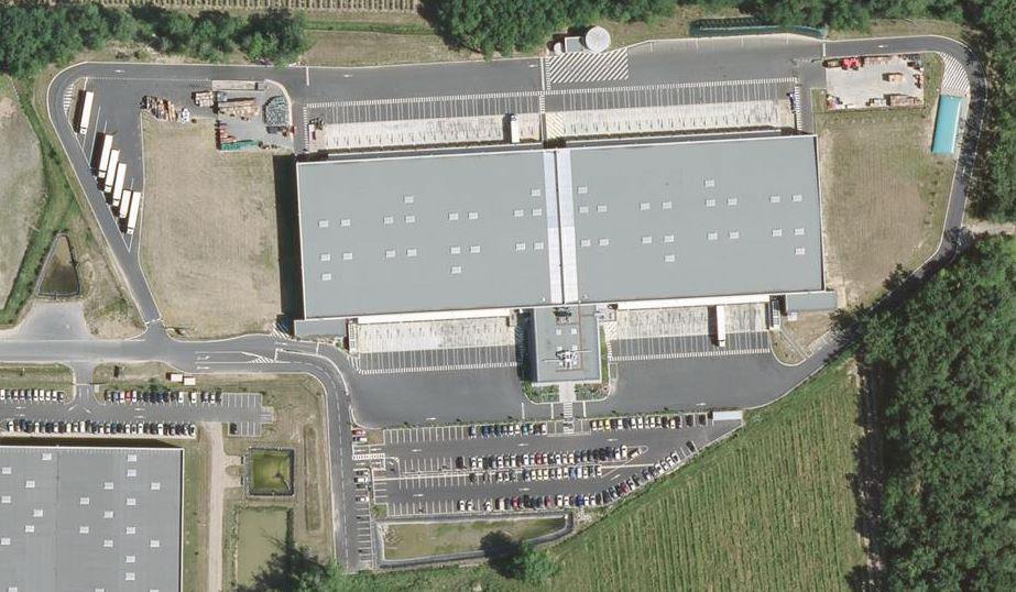 Entrepôt logistique "produit frais" - Circulation extérieure - Vue aérienne du site ATAC