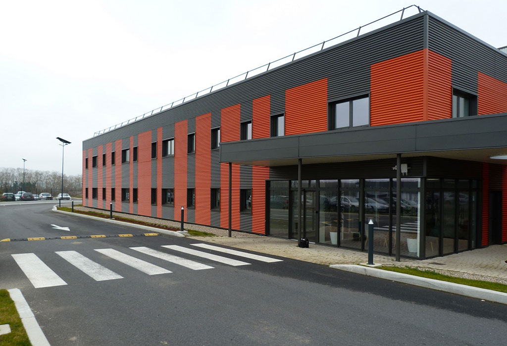 Construction d'une plateforme logistique - Circulation extérieure - Cheminement piétons BIOCOOP batiment principal