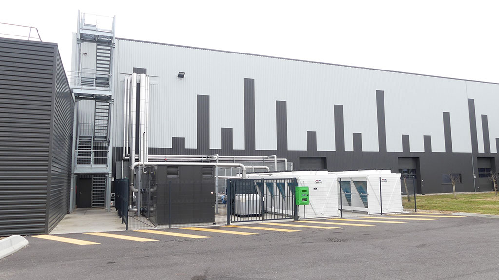 Construction d'une plateforme logistique - Interventions ultérieures sur ouvrage - Suppression des risques de chute de hauteur BIOCOOP - zone sécurisé
