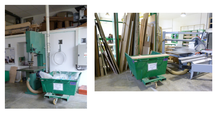 Atelier de création d'aménagement et d'agencement intérieur - Traitement des déchets - Tri sélectif des déchets (dans l’atelier)