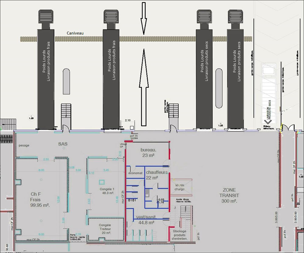 LECLERC Construction d'un hypermarché -Quai -Aménagement du quai schéma et explication des quais