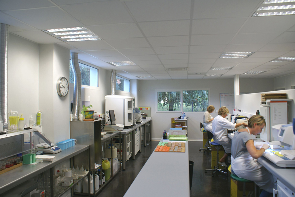 Laboratoire d'anatomie et de cytologie pathologiques-Éclairage naturel -Local laboratoire "Machines" - fenêtre avec vue directe vers l'extérieur MEDIPATH