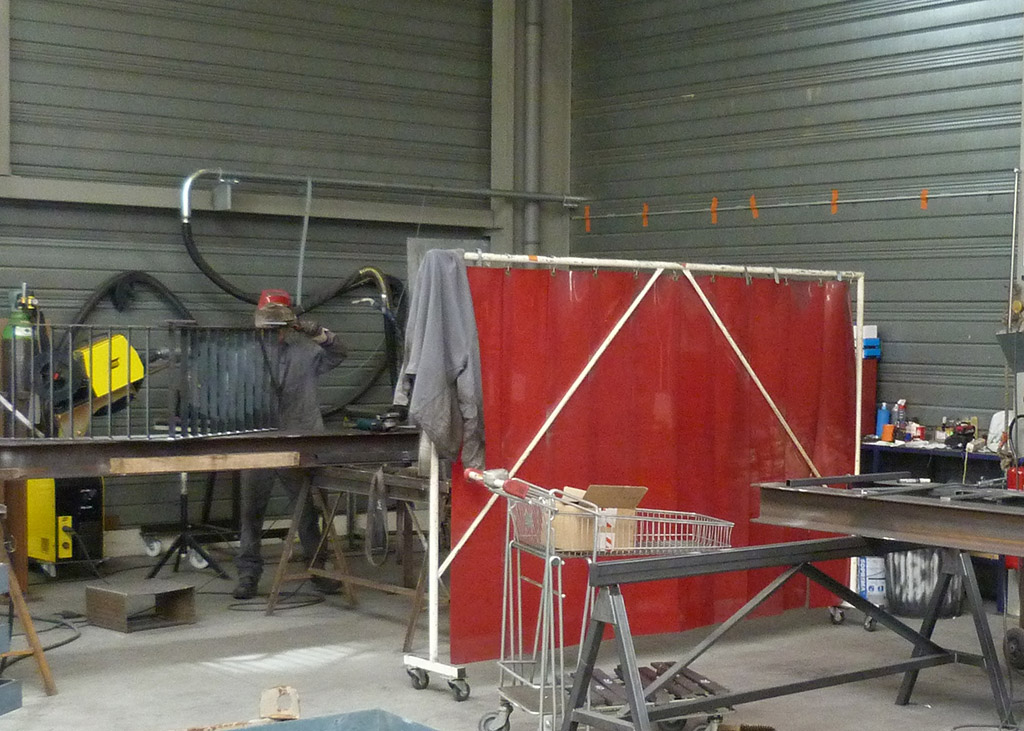 Système d'assainissement SOBLACO - Construction d'un atelier de menuiserie métallique -Assainissement de l'air et confort thermique - Actions mises en oeuvre pour limiter le risque