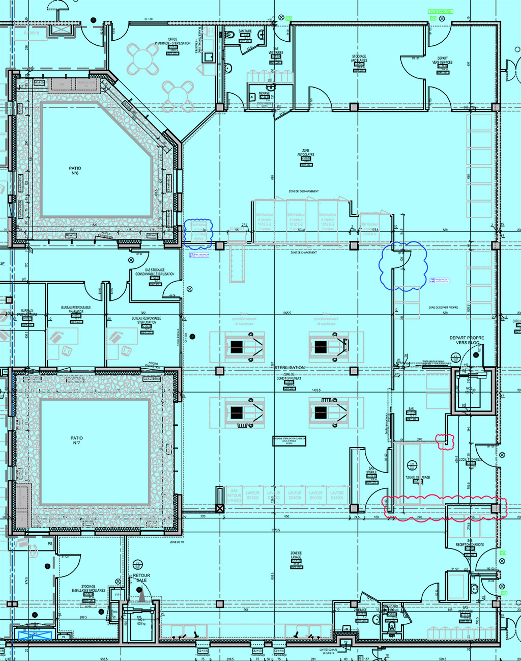 Construction d'une clinique - Stérilisation -Organisation générale de la stérilisation Plan général localisation de la stélisation