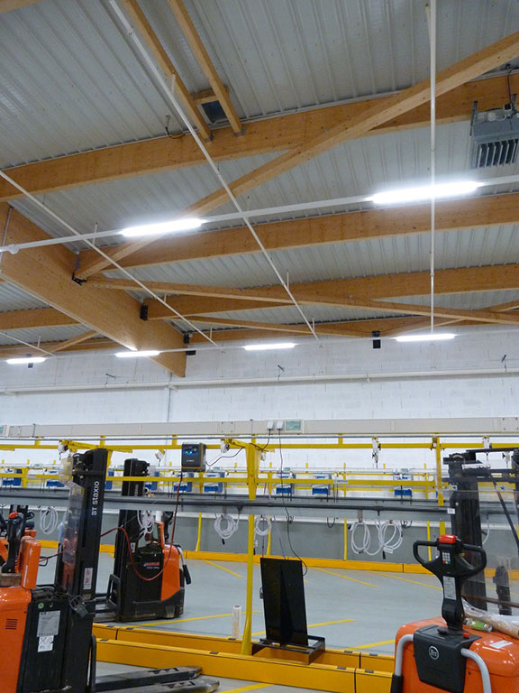 Local de charge avec entrée d'air - plateforme logistique sur railles BIOCOOP Construction d'une plateforme logistique - Local de charge - Conduit d'extraction