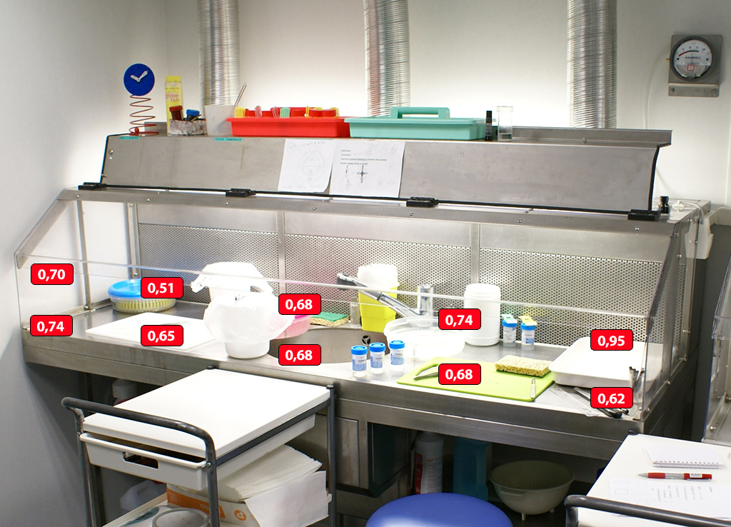 Laboratoire MEDIPATH d'anatomie et de cytologie pathologiques -Salle de macroscopie - Table de macroscopie