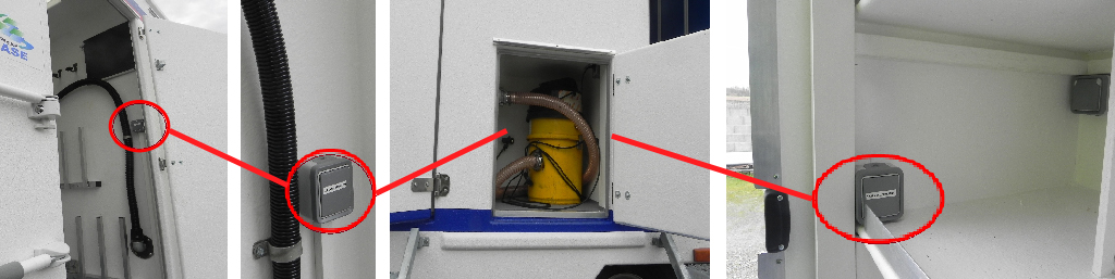 Unité mobile de décontamination, l'équipement du "va et vient"du local technique